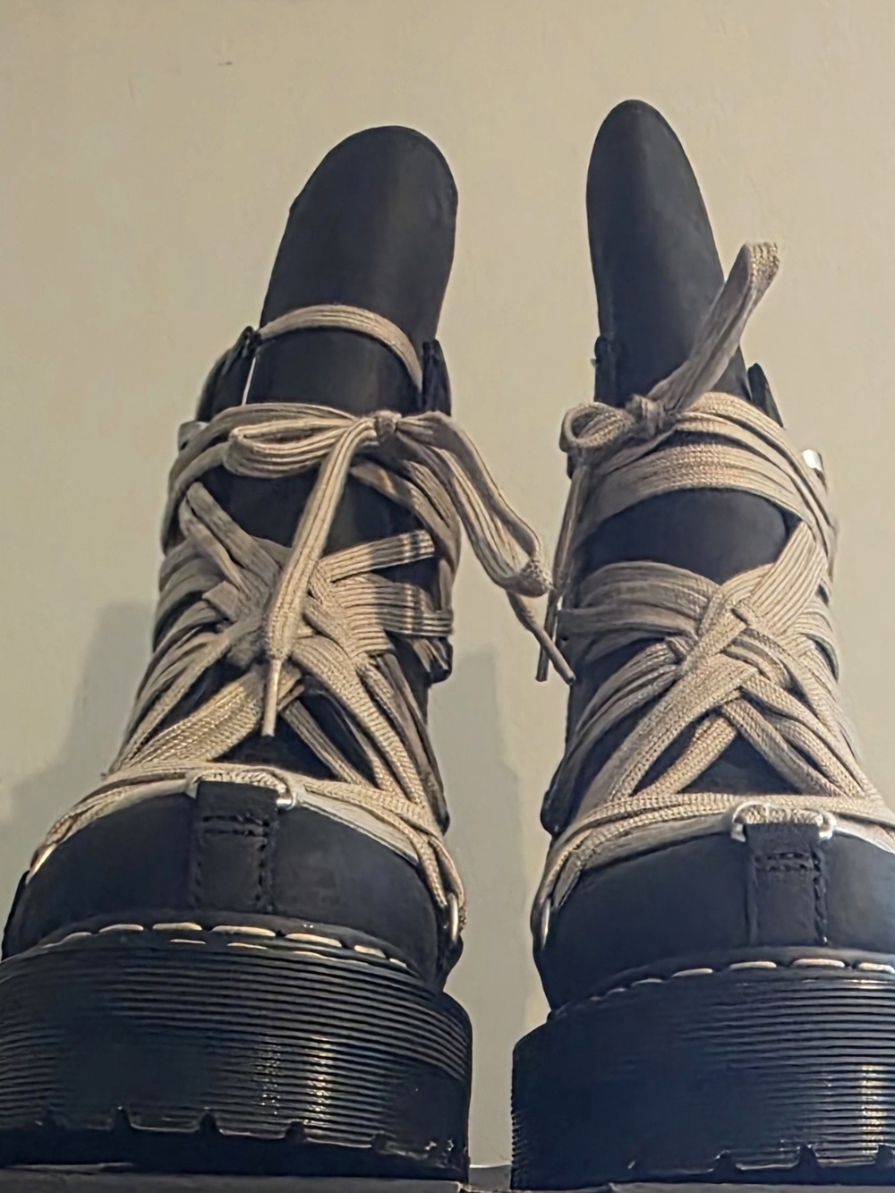 RICK OWENS+DR MARTENS 1460 MEGALACE QUAD RO - Picture 2 of 11